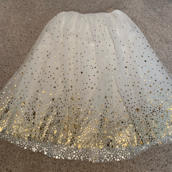 Cat & Jack Other - EUC XS 4/5 Ivory & Gold Skirt